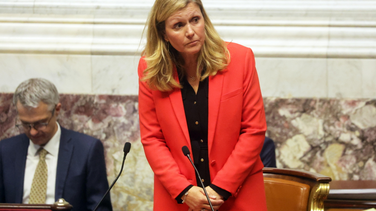 El miembro francés del Parlamento (MP) del partido gobernante del Renacimiento y la recién reelegida presidenta de la Asamblea Nacional, Yael Braun-Pivet