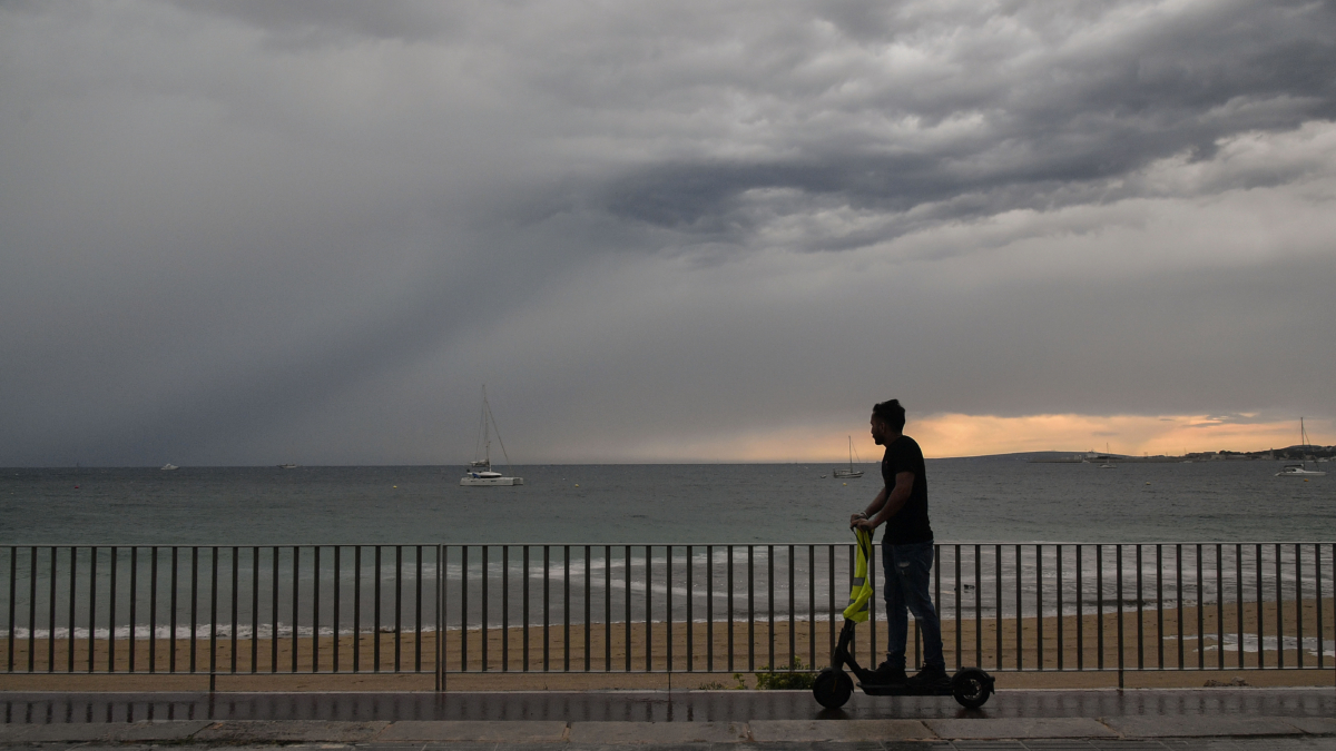 Imagen de las tormentas que se están dando en el Mediterráneo