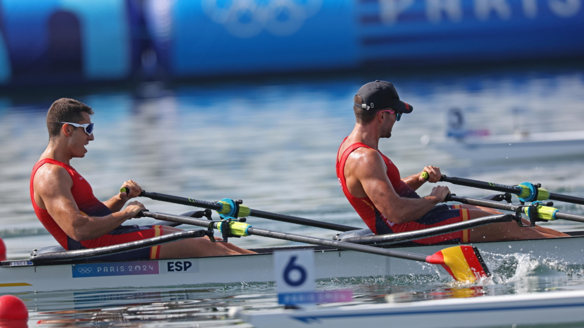 La dupla de Remo Doble Scull Aleix Garcia y Rodrigo Conde Romero, de España, en los JJOO