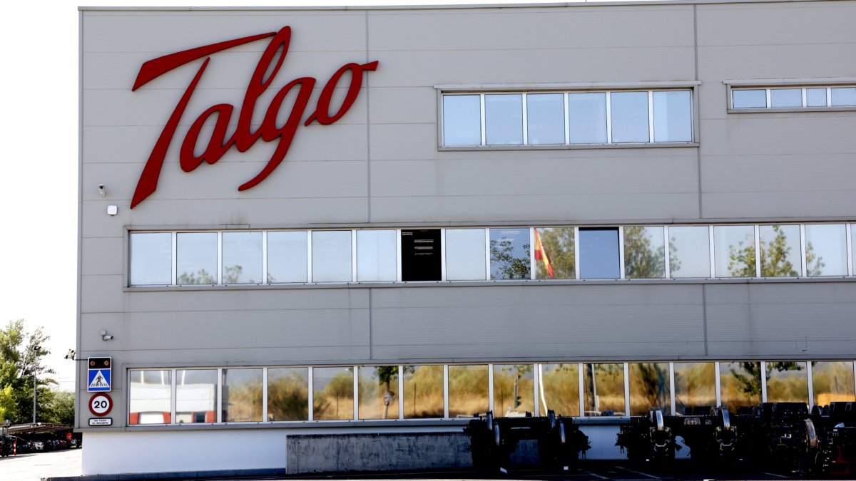 Vista de la fábrica de Talgo en el barrio de Las Matas, en La localidad de Las Rozas.