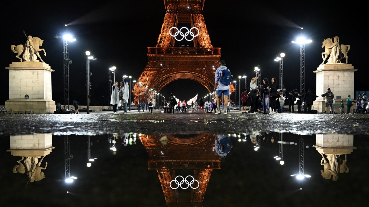 La Torre Eiffel durante los Juegos Olímpicos en París.