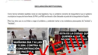 El PP denuncia la suplantación de su identidad para una concentración 'fake' contra la inseguridad en San Sebastián