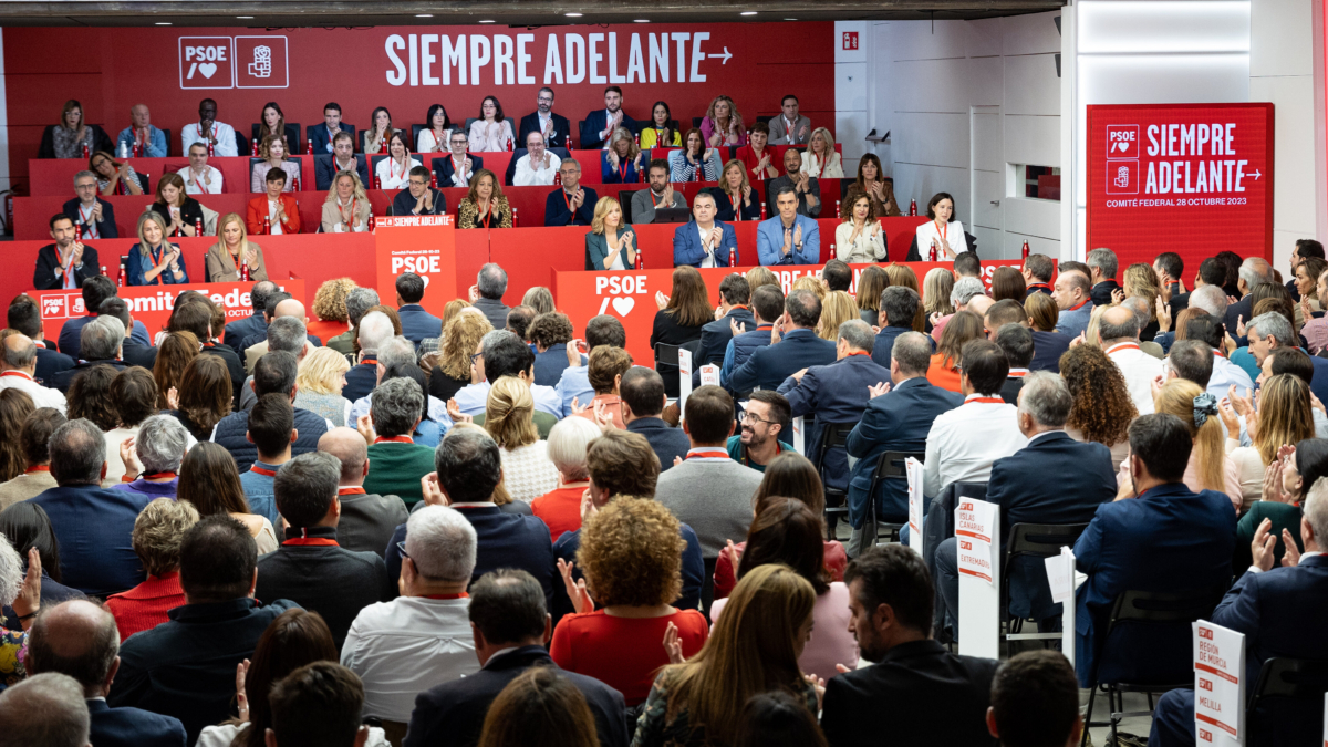 Pedro Sánchez se dirige al Comité Federal