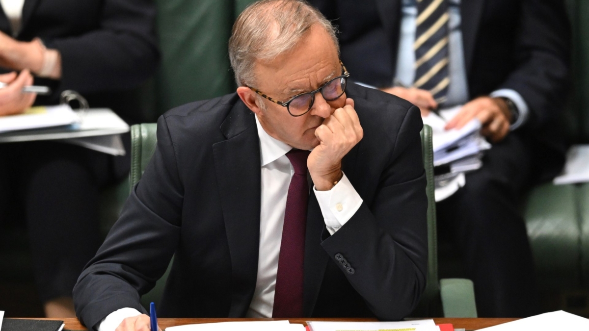 El primer ministro australiano, Anthony Albanese, durante una sesión de control en el parlamento australiano en Camberra, el pasado mes de mayo.