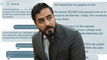 El pacto entre el bróker y Alvise: “Con un acuerdo podría financiar con holgura mi campaña sin la persecución estatal”