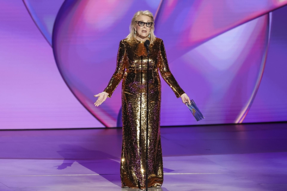 La actriz Candice Bergen en el escenario del Teatro Peacock de Los Ángeles durante los Emmy 2024.