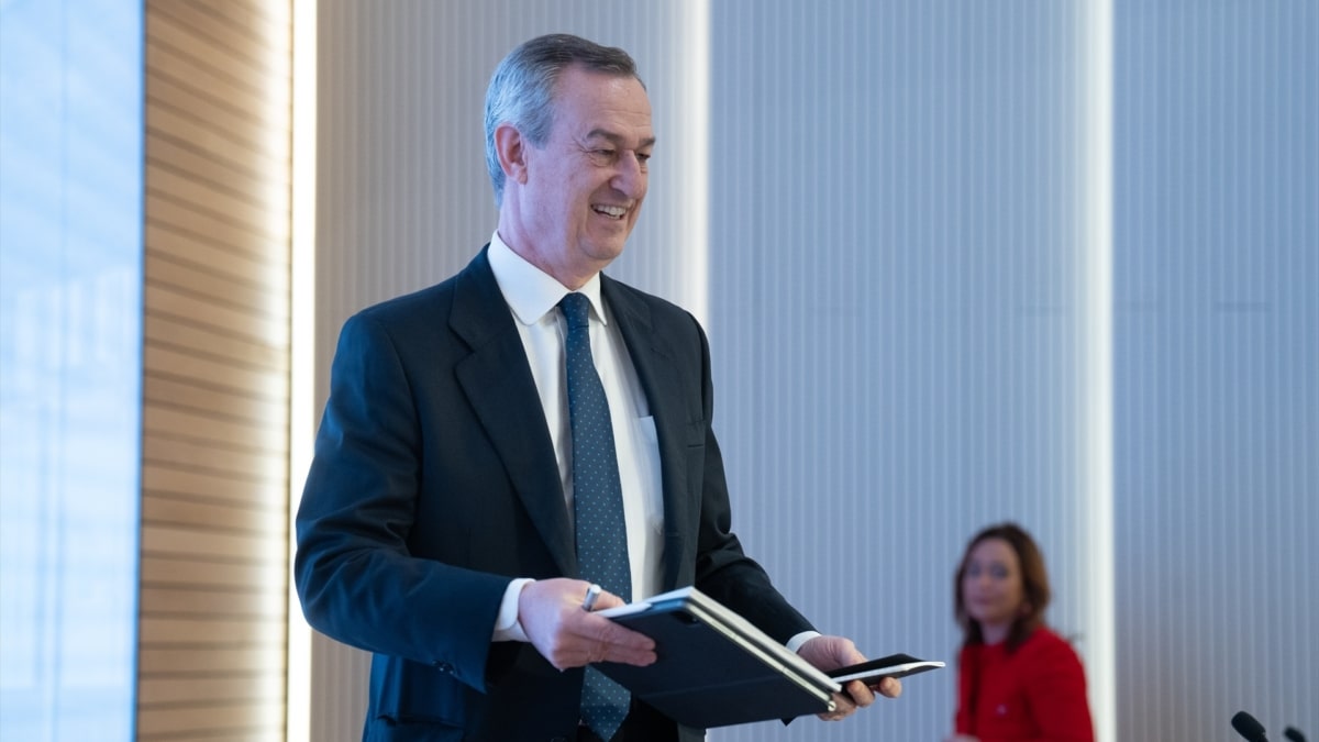 El consejero delegado de Banco Sabadell, César González-Bueno, durante la presentación de resultados del último ejercicio.