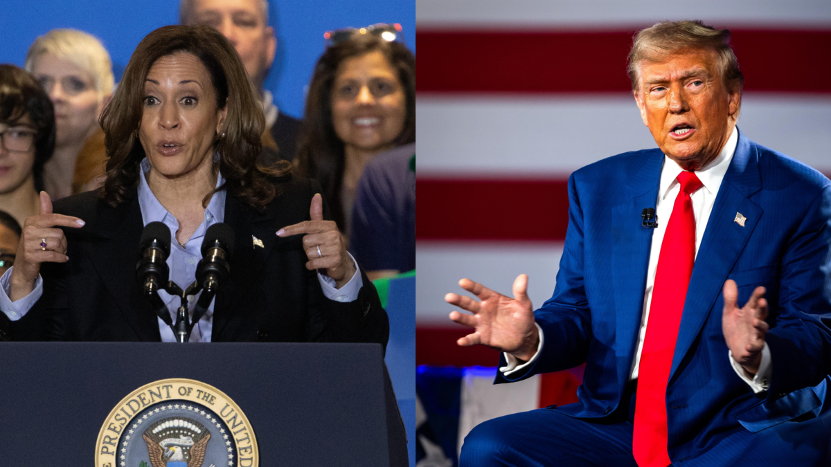 Kamala Harris (i) y Donald Trump, candidatos a la Presidencia de EEUU