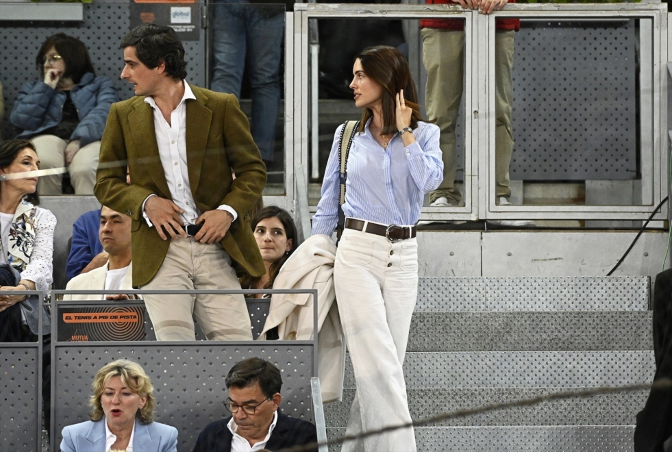 Fernando Fitz-James Stuart y Sofía Palazuelo en el Open de tenis de Madrid. 