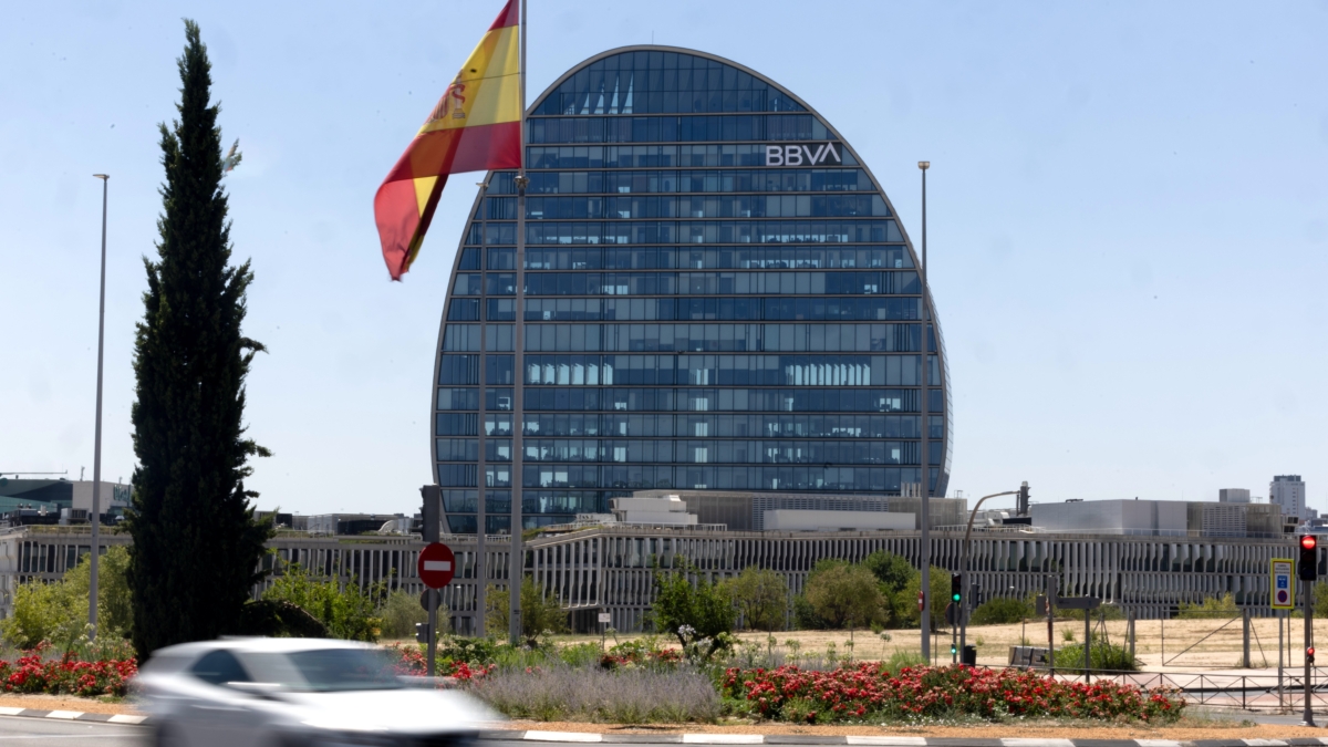 Fachada de la sede de BBVA