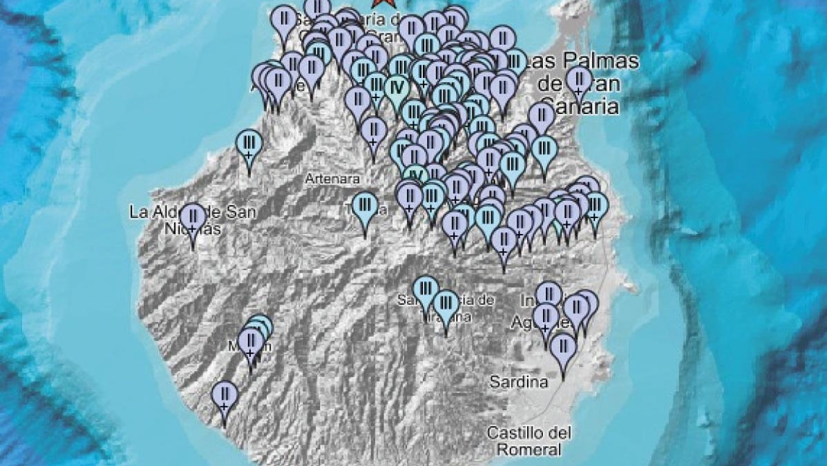 Un terremoto de magnitud 3,8 sacude Gran Canaria