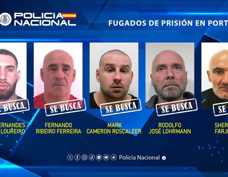 La Policía pide ayuda para encontrar a los cinco presos fugados de una cárcel de Portugal