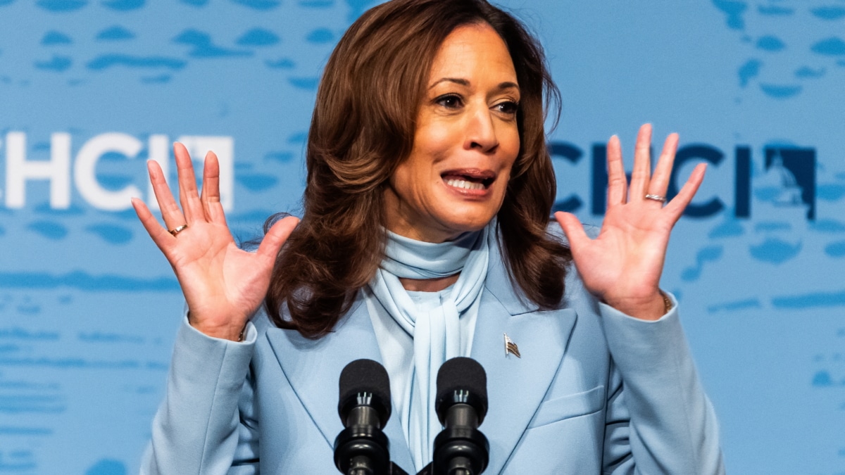 La vicepresidenta de EEUU y candidata demócrata a la Casa Blanca, Kamala Harris