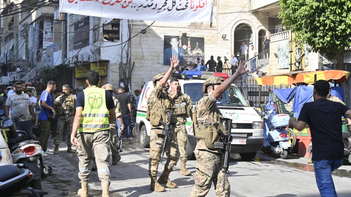 Soldados libaneses en las calles de Beirut