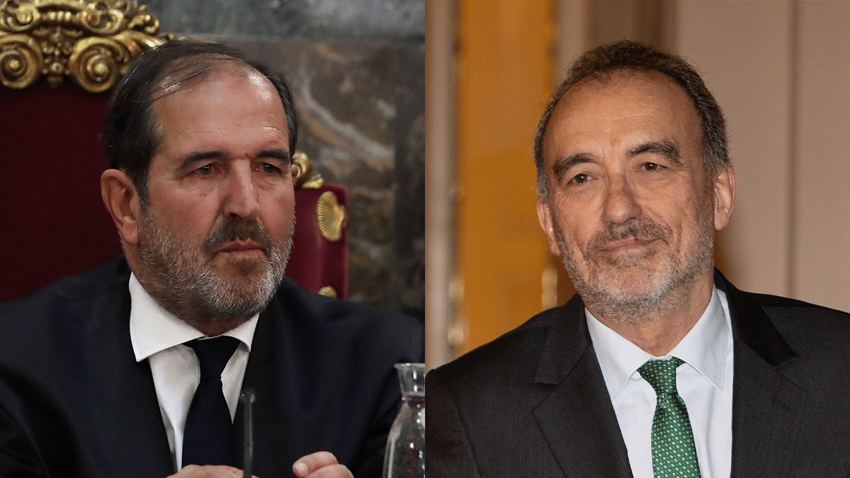 Andrés Martínez Arrieta y Manuel Marchena, magistrados de la Sala Penal del Tribunal Supremo