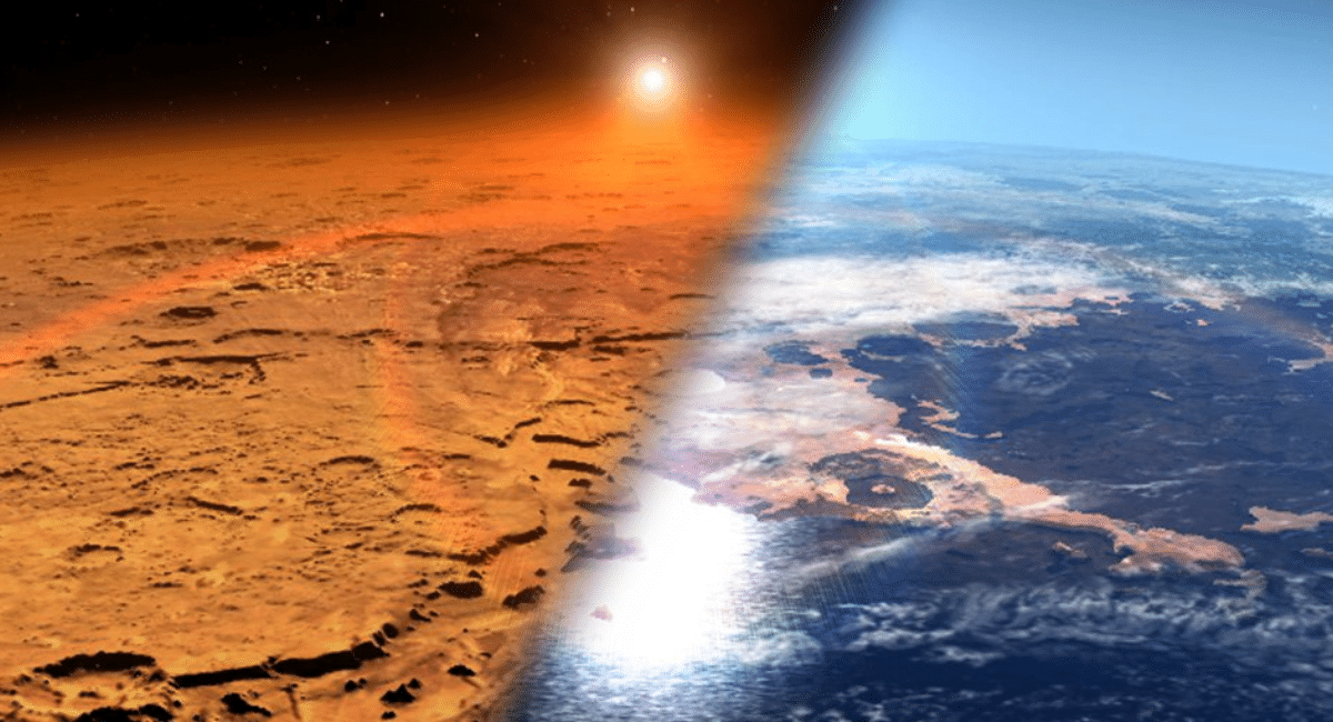 Comparación de la atmósfera de Marte actual y primitiva