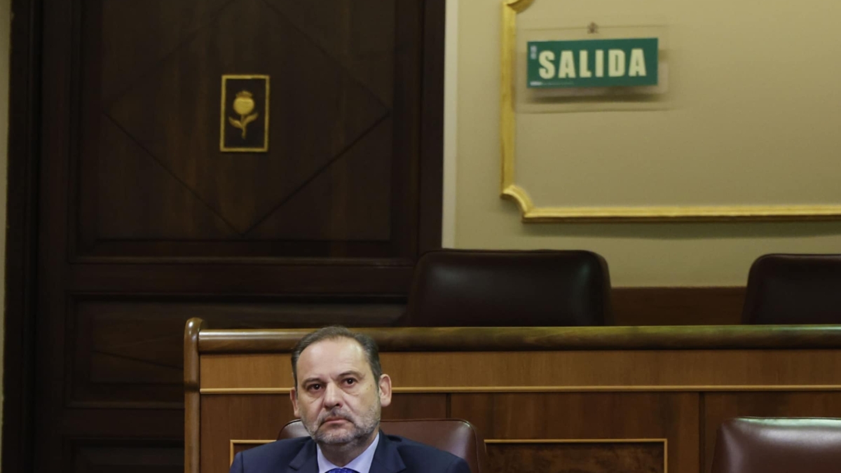 MADRID, 10/10/2024.- El diputado del Grupo Mixto José Luis Ábalos asiste al pleno en el Congreso de los Diputados este jueves. EFE/ Sergio Pérez