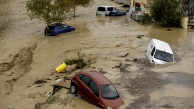 La lluvias torrenciales causan inundaciones en Málaga y Valencia, donde se moviliza la UME