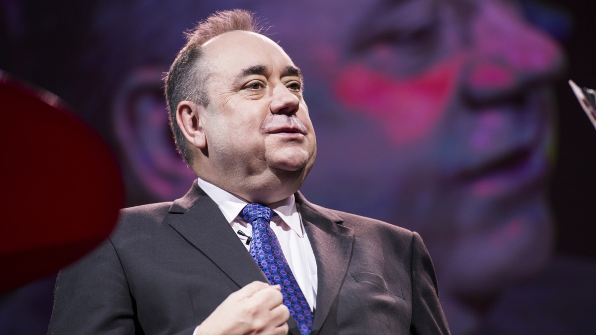 Alex Salmond, Primer Ministro de Escocia, habla durante la Sesión 4