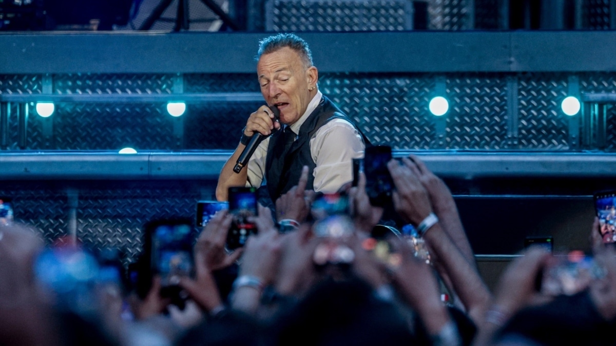 Bruce Springsteen durante su actuación en el Estadio Civitas Metropolitano el pasado 12 de junio.