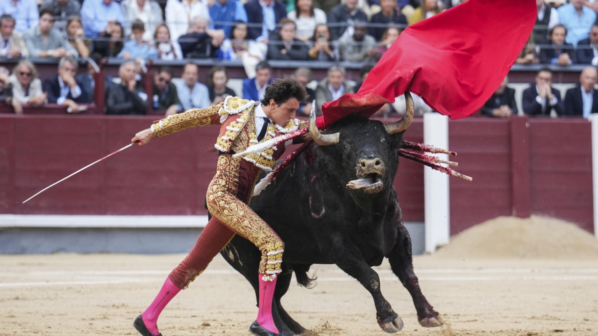 Roca Rey sufre una cogida en su primer toro en la Feria de Otoño de Las Ventas