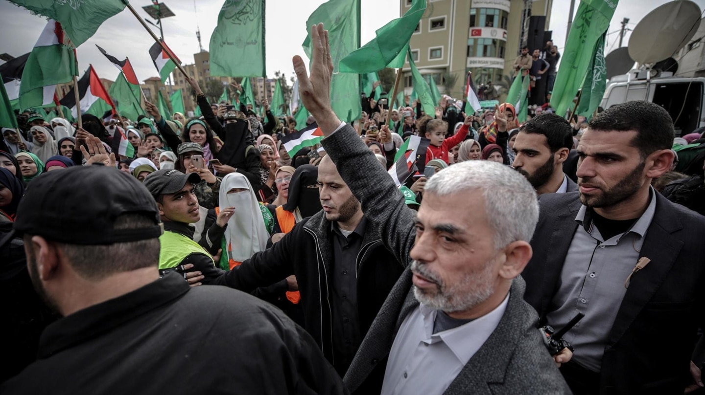 Yehiaa Al Sinwar, en un celebración de Hamás en Gaza en 2018.