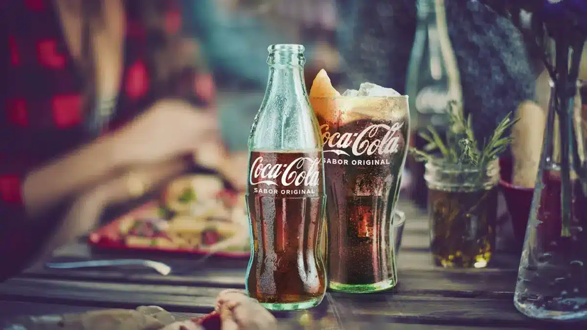 Botella de cristal de Coca-Cola.