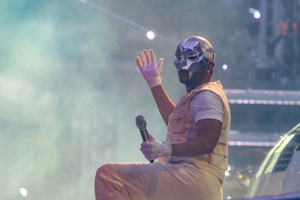 El rapero canadiense The Weeknd durante un concierto en el estadio Civitas Metropolitano, a 18 de julio de 2023, en Madrid.