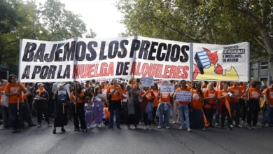 El Sindicato de Inquilinas se manifiesta: "No hay policías, juzgados ni matones suficientes para desahuciar a todos los que estamos aquí"