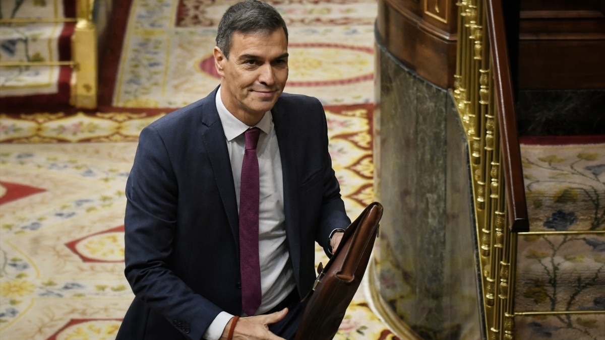 El presidente del Gobierno, Pedro Sánchez, en el Congreso de los Diputados.