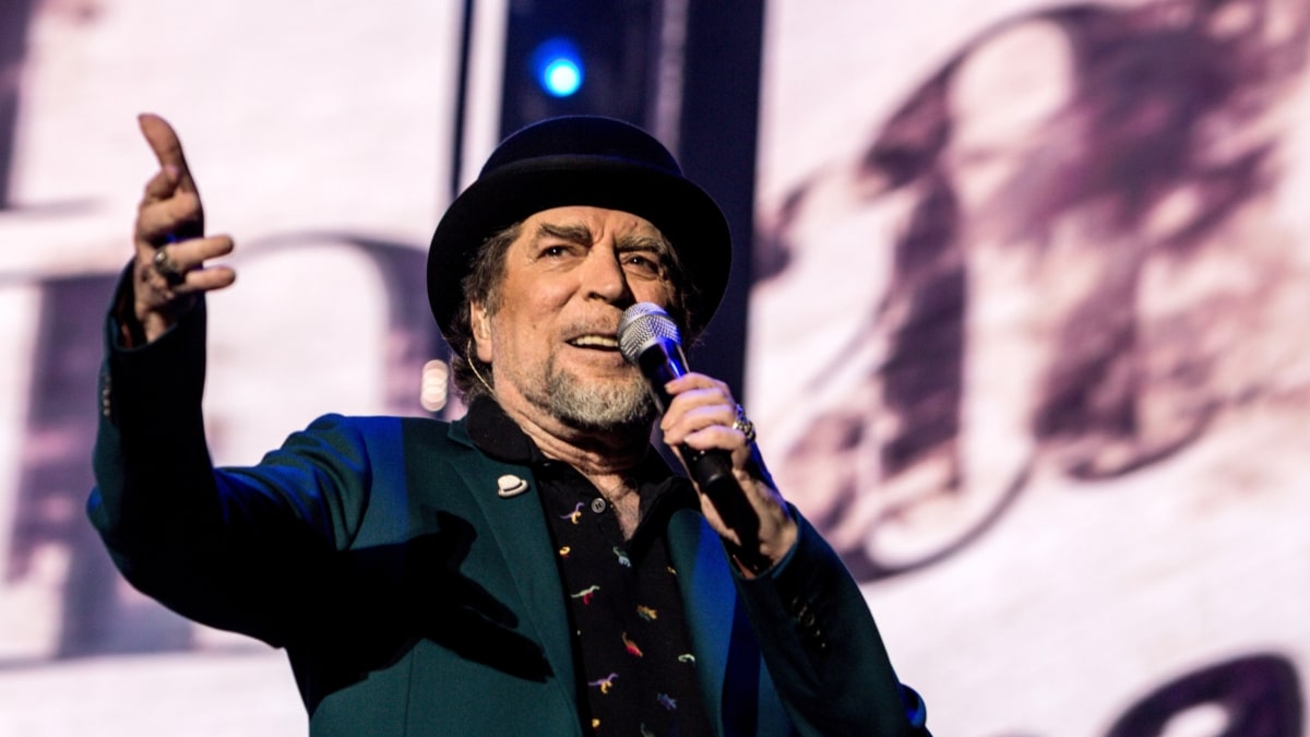 El cantante Joaquín Sabina durante un concierto en el Wizink Center