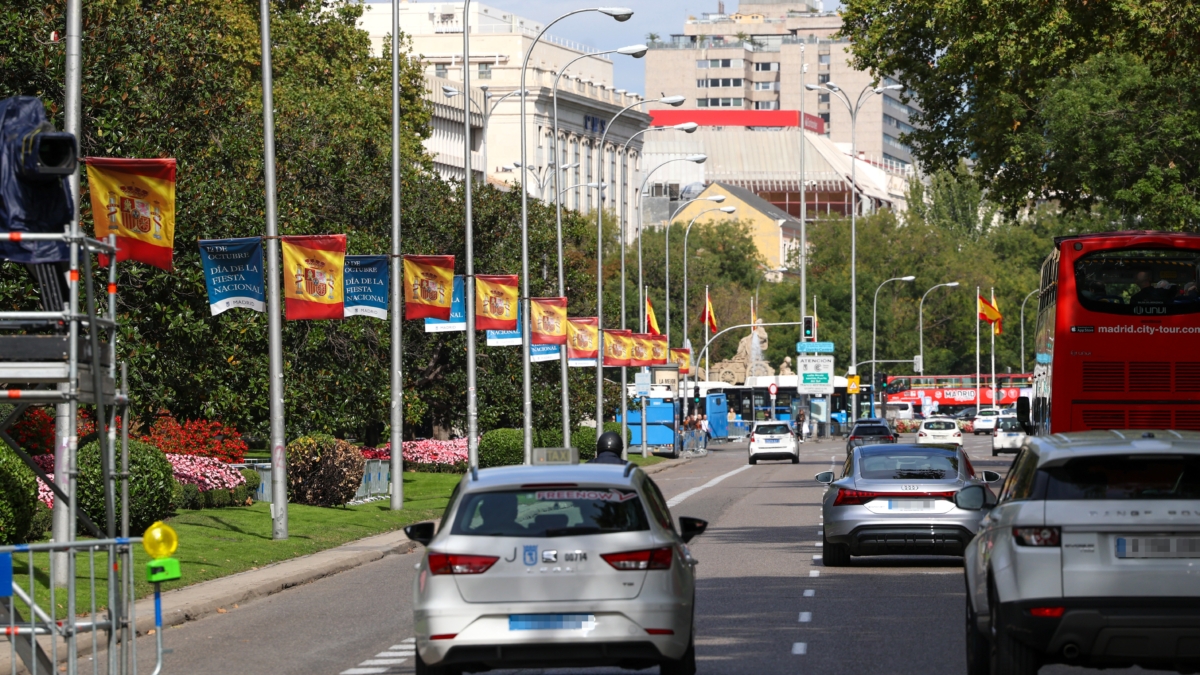 Preparativos del desfile militar por el Día de la Hispanidad, a 11 de octubre de 2024