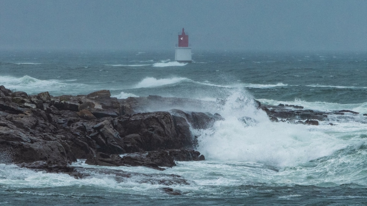 Temporal en la Ría de Vigo.