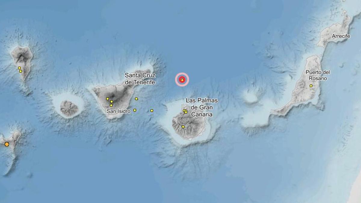 Registran un seísmo de magnitud 3 en El Hierro y otro entre Tenerife y Gran Canaria