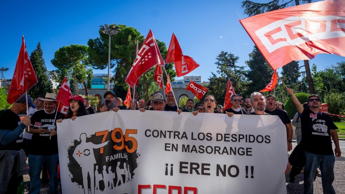 Manifestación contra el ERE de MasOrange