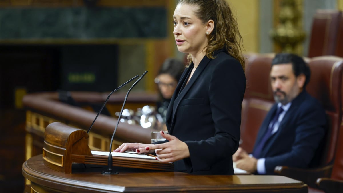 Ester Muñoz, en la tribuna del Congreso.