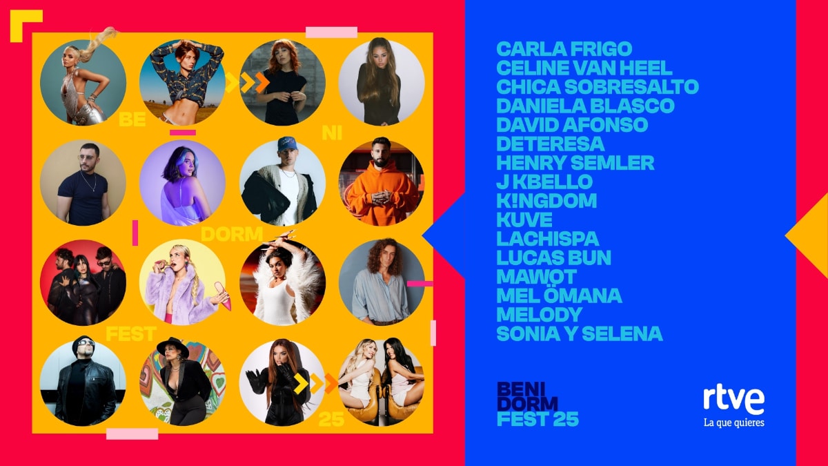 De Melody a Sonia y Selena: estos son los 16 participantes del Benidorm Fest 2025