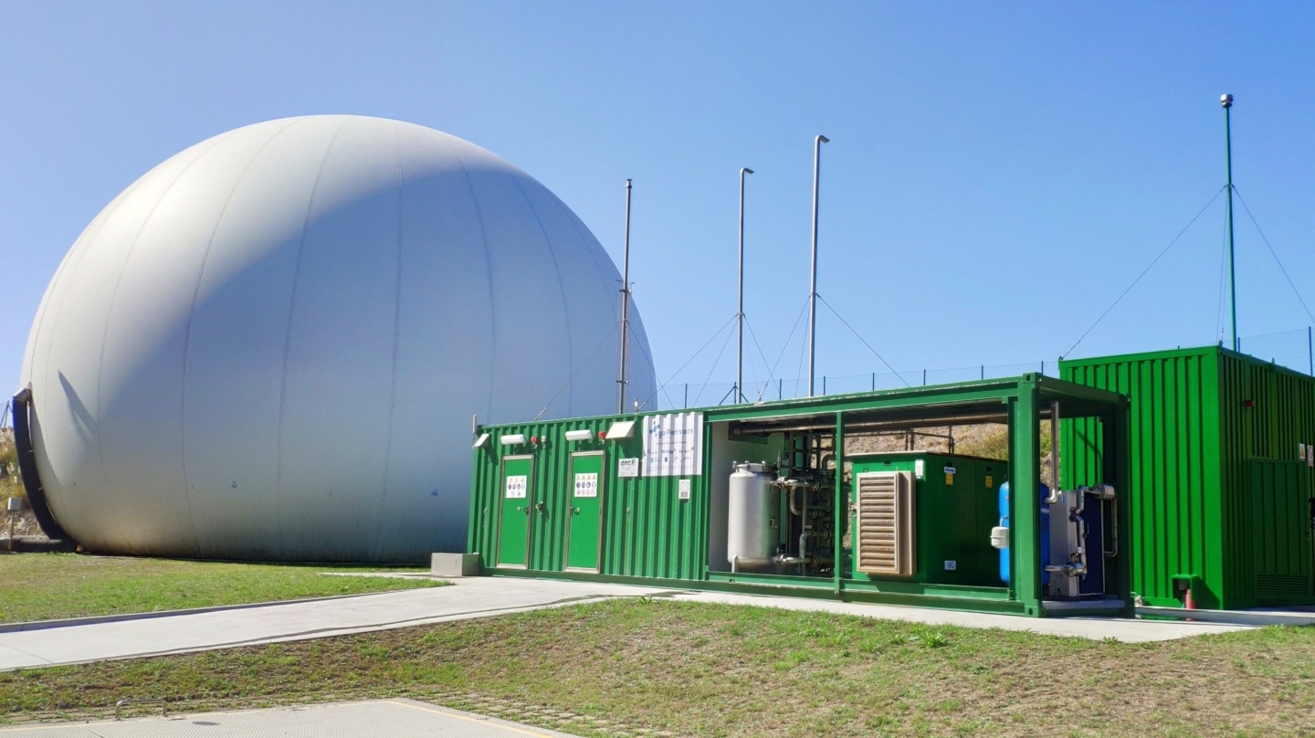 La planta Edar de Béns (A Coruña) produce biometano a partir de aguas residuales.