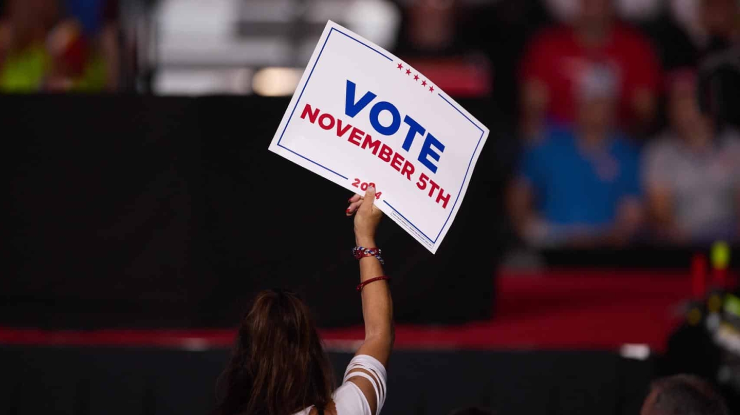 Cartel electoral para las votaciones del 5 de noviembre en Estados Unidos.