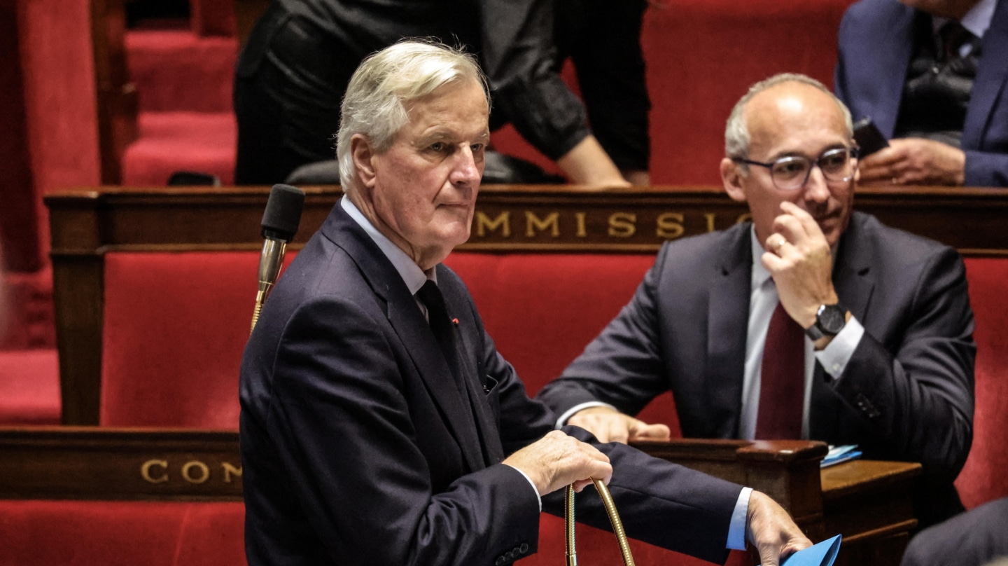 Michel Barnier, primer ministro de Francia, en la Asamblea Nacional