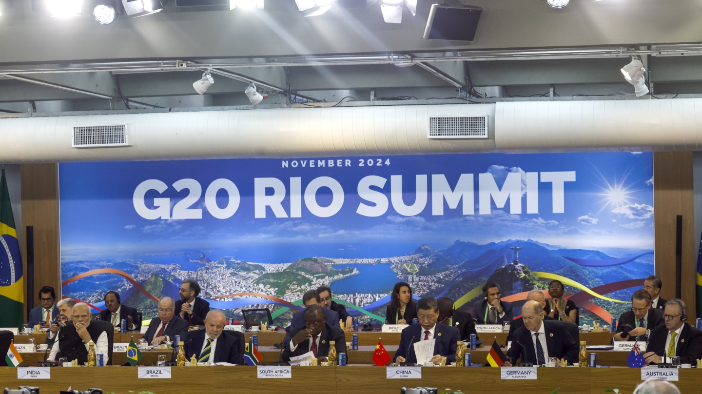 Los jefes de Estado y de gobierno del G20 en Río de Janeiro