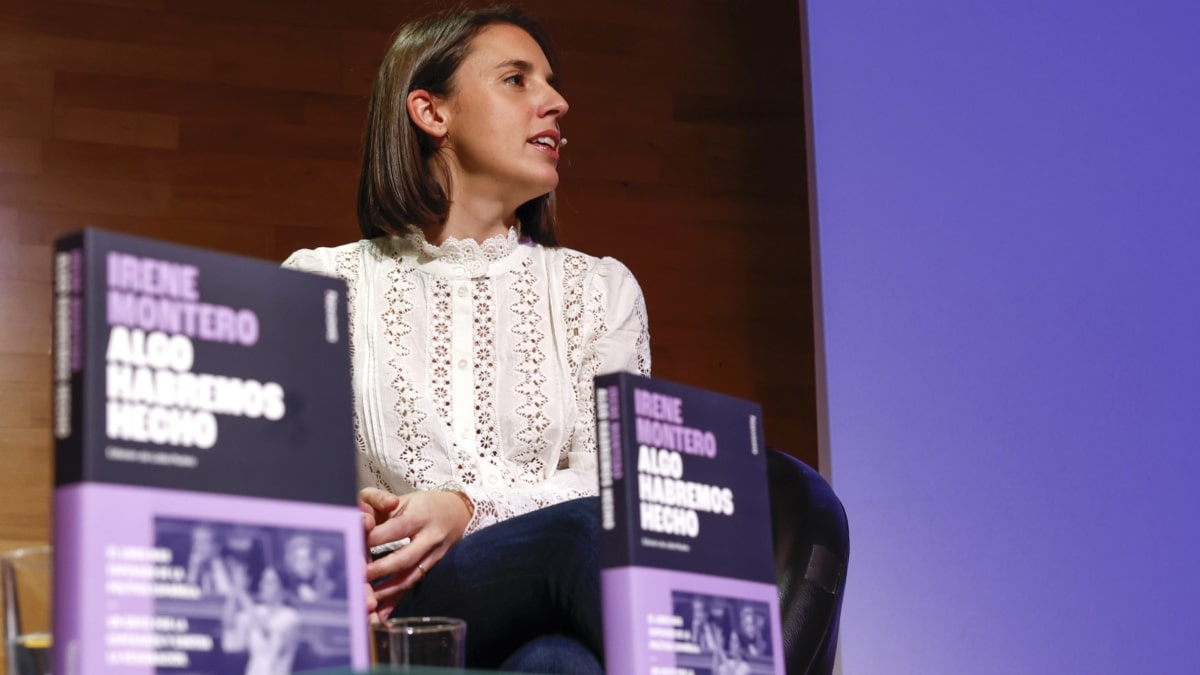 La exministra y eurodiputada de Podemos Irene Montero presenta su libro "Algo habremos hecho", este lunes en Madrid.