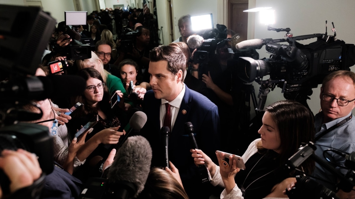 El excongresista republicano y nombrado fiscal general por Donald Trump Matt Gaetz, en una imagen de archivo en el Capitolio de Estados Unidos.