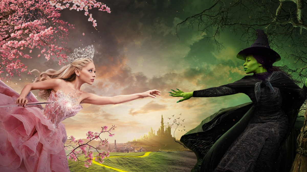 Una imagen promocional de 'Wicked' con Ariana Grande y Cynthia Erivo en los papeles protagonistas.