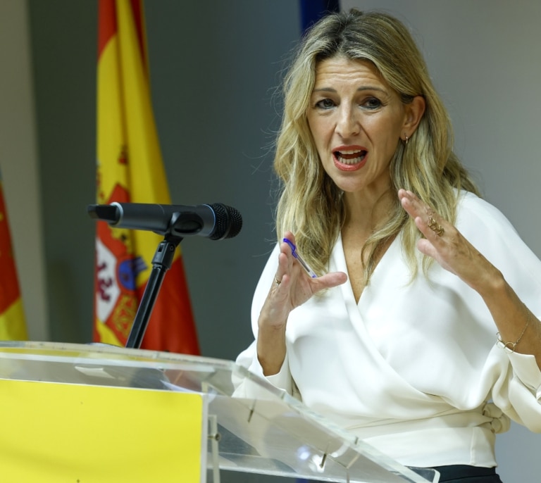 Yolanda Díaz anuncia un "escudo laboral" para "salvar todos los empleos" afectados por la DANA