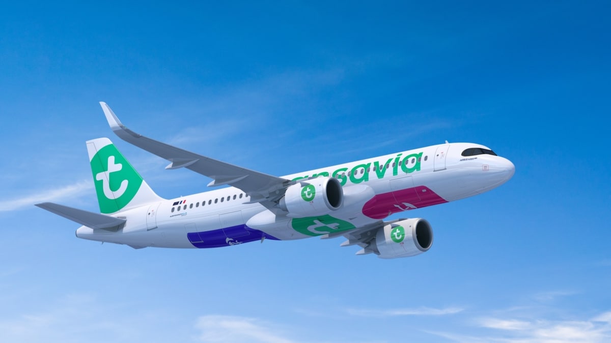 Un avión de Transavia.