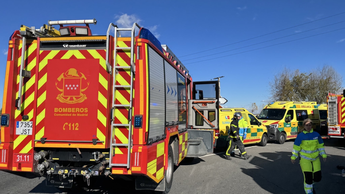 Muere un bombero de la Comunidad de Madrid en un accidente de tráfico de camino a atender una emergencia