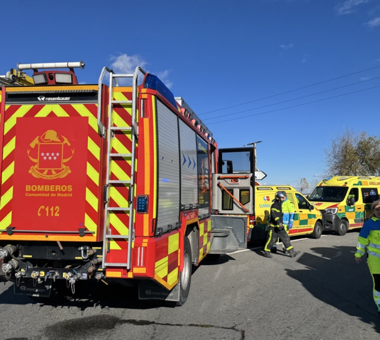 Muere un bombero de la Comunidad de Madrid en un accidente de tráfico de camino a atender una emergencia