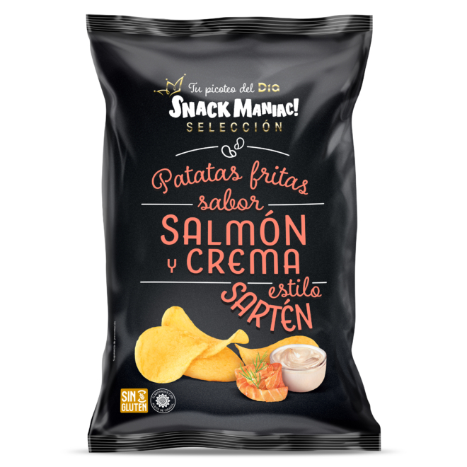 Patatas fritas sabor salmón y crema