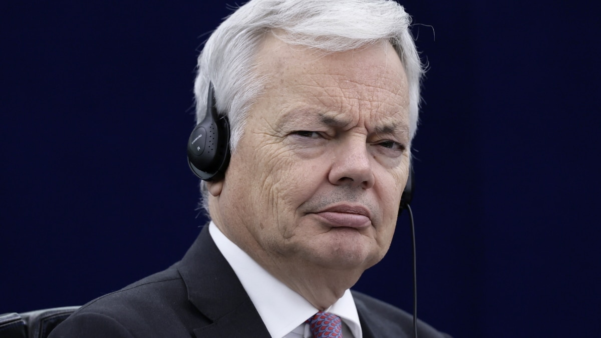 El Comisario de Justicia de la UE, Didier Reynders, durante un debate en una imagen de archivo